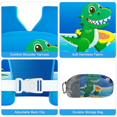 Welebar Swim Vest for Toddler, Suit for Kids 28-70 lbs, Floaties for Boys and Girls Swimming Aid, Training, Suit for Infant/Toddler/Children - Thumbnail 6