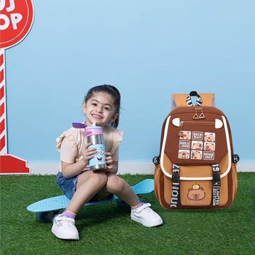 Image of Tinytot 30 Litre, Japanese Korean Style Capybara Niche College Students Light weight School bag Women's Travel Backpack