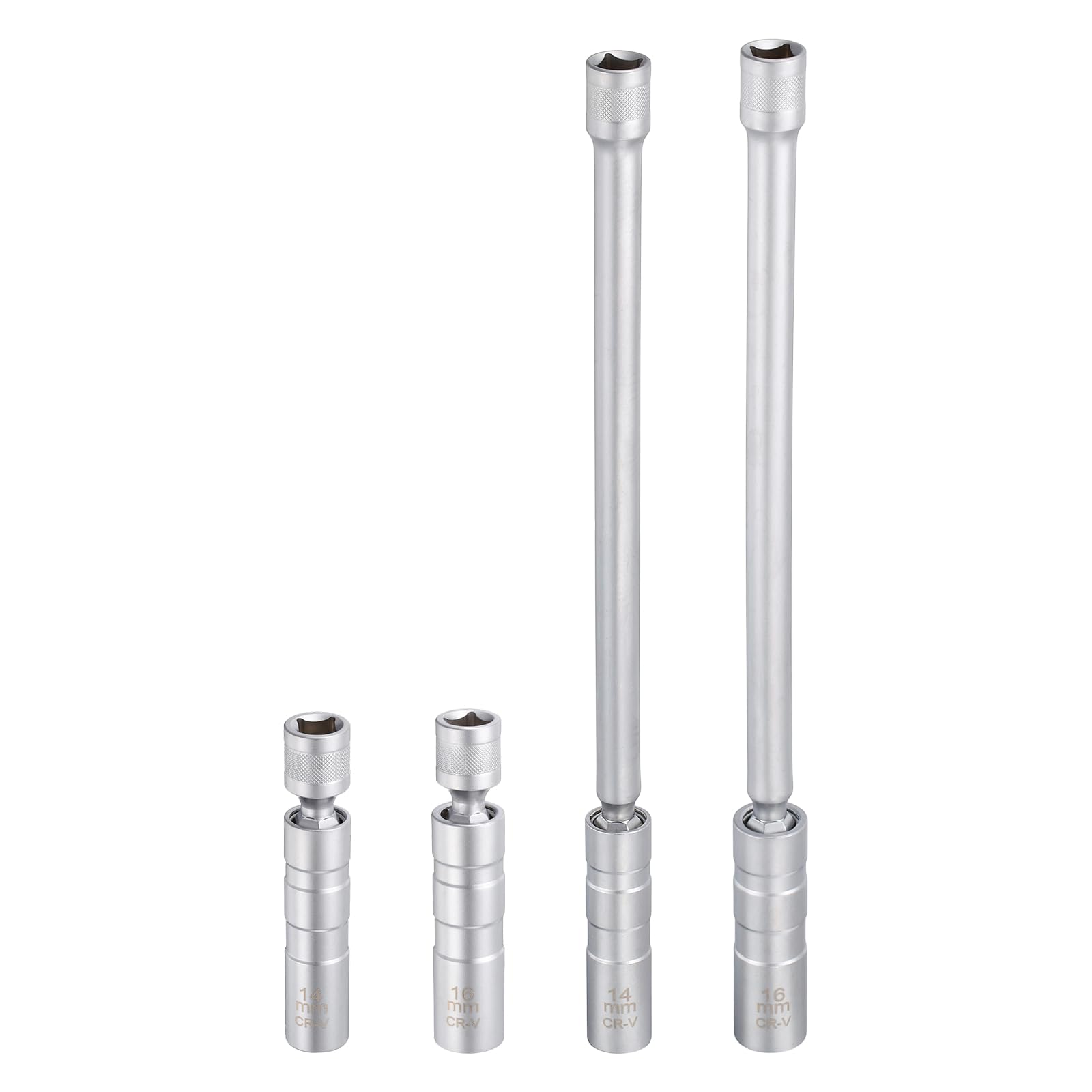 QUARKZMAN Presa per Candele 2 Pezzi 3/8" Attacco 14/16mm 12 Punte | Acciaio CR-V, Parete Sottile, Magnetica, Bussola Profonda, per Auto, SUV, Moto, Riparazione Auto