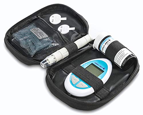 Cera-Pet Blutzuckermessgerät Set für Hunde und Katzen Vorteilspack + 50 Blutzuckerteststreifen + 50 Lanzetten