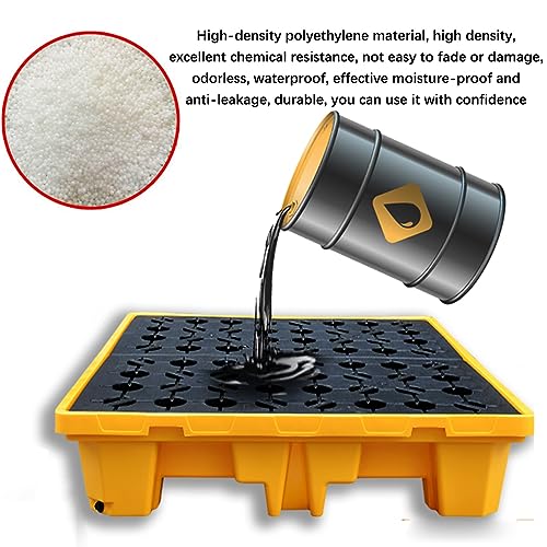 Bandeja Modular Duradera para contención de derrames: Rejilla de Polietileno de Alta Resistencia para prevención de Fugas en fábricas y almacenes, Ideal para soluciones de Almacenamiento seg