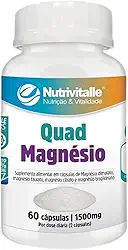 Quad Magnésio Malato + Taurato + Citrato + Bisglicinato Nutrivitalle 60 Cápsulas