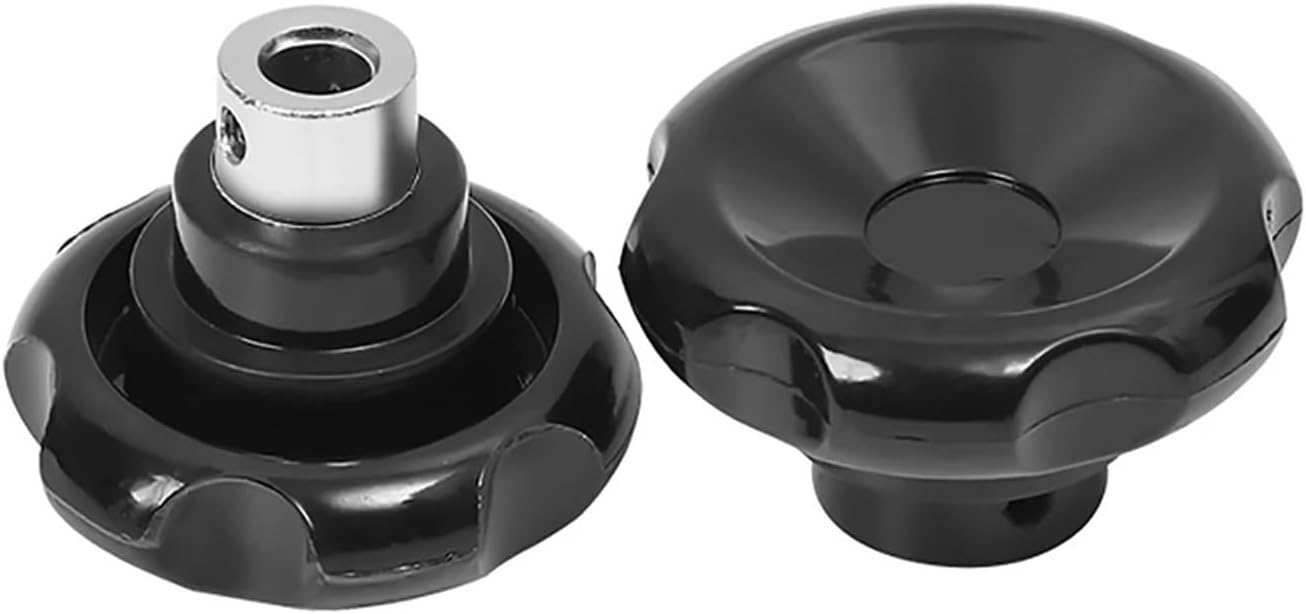 1Pcs Bakelite Round Corrugated Handwheel M8-M12 Machine Tool Handle Six-Star Wave Wheel Hand Tighten Nuts(8x80 Iron Sleeve)