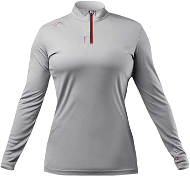 Zhik Mens ZhikDry UV Long Sleeve 1/4 Zip Top - Grey - Thermal Warm Heat Layer Layers Lightweight UV Sun Protection