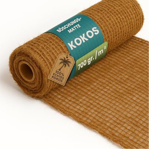 TeichVision Tapis de remblai en coco - 1 m de large - Différentes longueurs/tapis de coco comme tapis de rivage d'étang - Tapis de remblai en fibre de coco -...