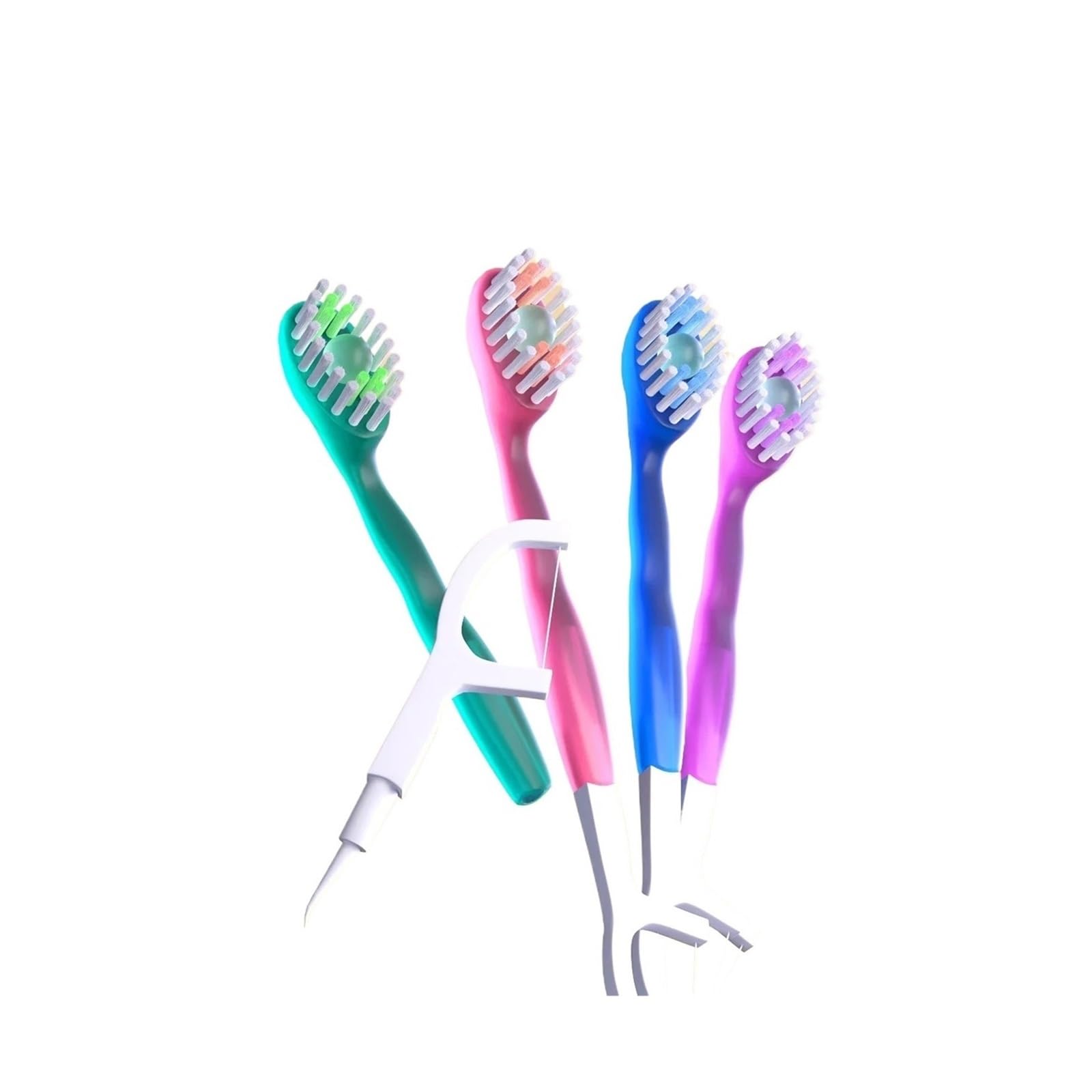 Spazzolino da denti usa e getta 5 in 1 con filo interdentale per viaggio adulti