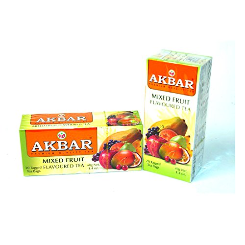 Akbar Mixed Fruit Flavoured Tea 20 Teabags, 40g Amazon.in Grocery