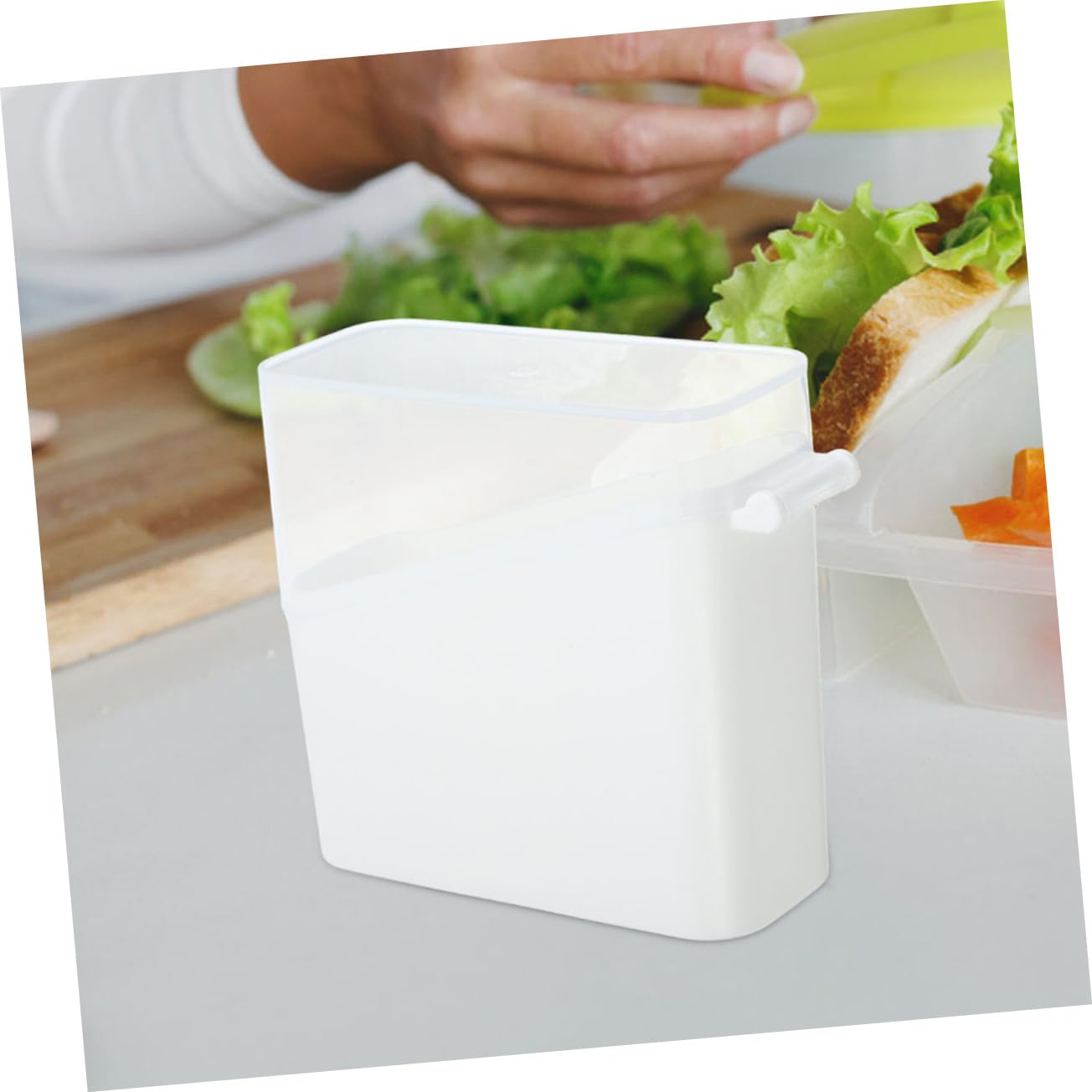 PRETYZOOM 10piezas Contenedor De Rebanadas Caja Organizadora De Alimentos Tapa Para Rebanadas De y Almacenamiento Refrigerador Transparente y