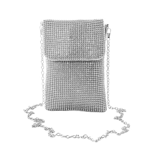Image of Women's Crossbody Evening Bag Glitter Rhinestone Purse Sparkly Small Handbag
