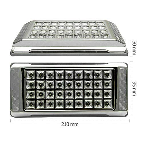 MACHSWON LED Ceiling Light, 12V Car Dome Interior Roof Lamp for Motorhome Caravan Camper RV Trailer Truck Vehicle Boat with 36 LED Lights, Super Bright