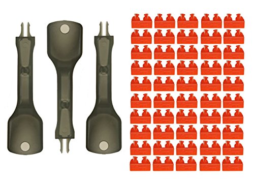 Photo 1 of NTW NL-LCPBK50-RD Net-Lock Locking LC Port/Dust Blocker with Black Removal Tool, red, 50 + 3 Key LC 50 + 3 Red