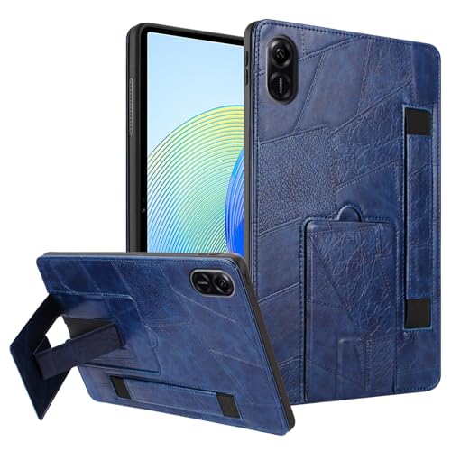 Coque Honor Pad X9 en cuir synthétique rétro bleu de haute qualité