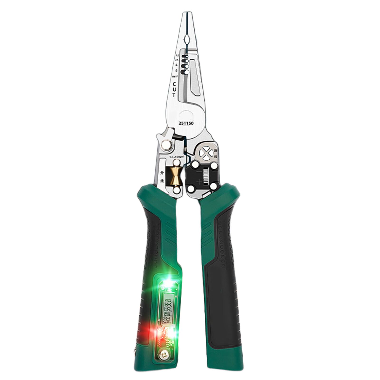 Thatiarry Professional Electrician Pliers With Voltages Tester Carbon Steel Wire Stripper For Secure Wiring Wire Pliers Electrical