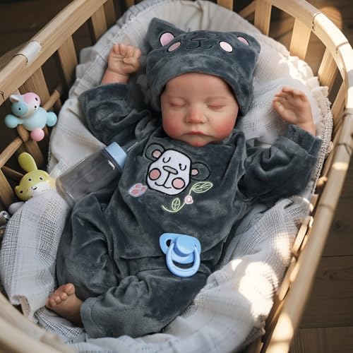 Muñeca Reborn Bebé Dormido 18 pulgadas Vinilo miniatura 1