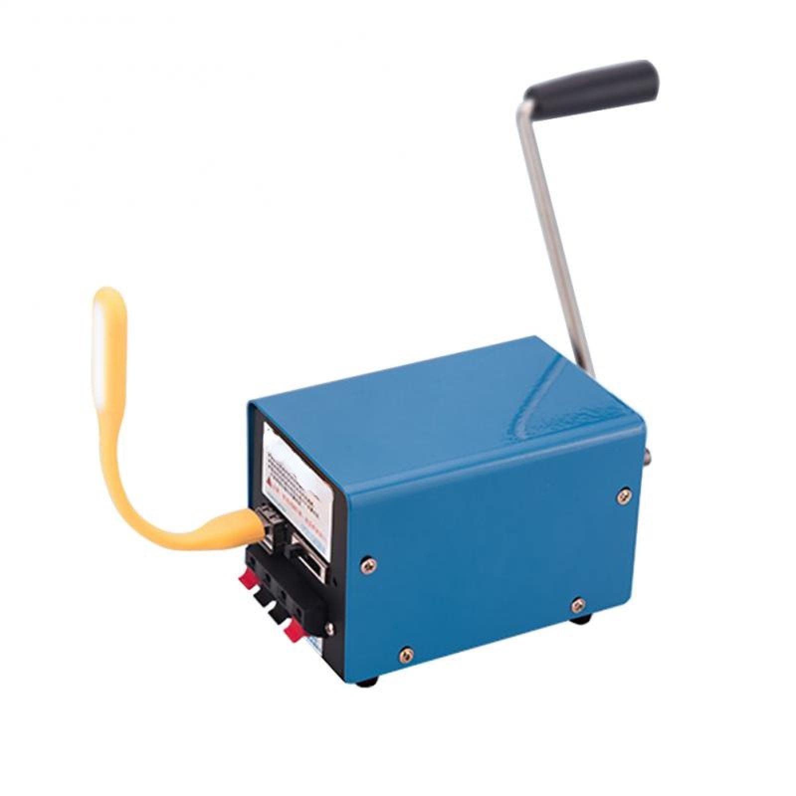Tragbarer Dynamo-Generator Dynamo-Ladegerät für den Außenbereich Tragbarer Notfall-Handstrom-USB-Aufladen Notüberlebens-Handkurbel-Generator