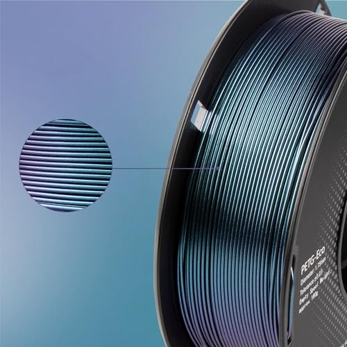 Image of TINMORRY Galaxy PETG Filament 1.75, Rapid PETG 3D Printer Filament, Compatible with Bambu FDM 3D Printer, 1 KG 1 Spool, Chameleon Blue /Purple
