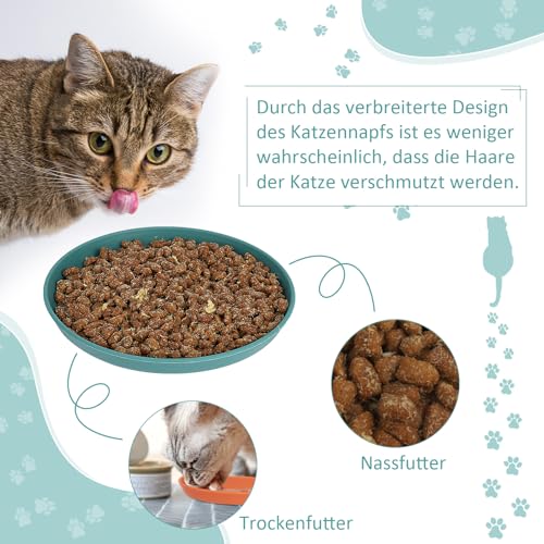 Apricitie 10 Stück Katzennapf Flach Katzen Futternapf 5.9 Zoll Runder Katzenteller Katzenschüssel Bunt Katzenfutter Napfset Für Trockenfutter Und Nassfutter