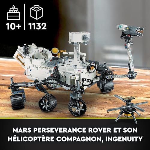 LEGO 42158 Technic NASA Mars Rover Perseverance, avec AR App Experience, Découverte de la Science et de l'espace, Jouet de Construction d'Ingénierie de Véhicule, Cadeau Enfants Dès 10 Ans