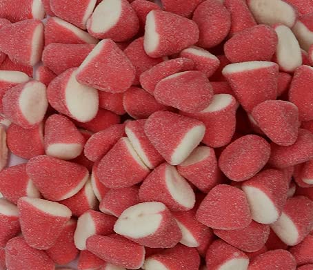 The Nutty Fruit HousePufflettes Gummy Bites Candy (Strawberry Pink & White, 5 Pound (Pack of 1))