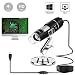 USB Microscope 1000x Digital Handheld Microscope, 8 LED USB 2.0 Magnification Endoscope Mini Camera with OTG Adapter and Metal Stand, Compatible with Mac and Window 7 8 10 2000 XP Vista
