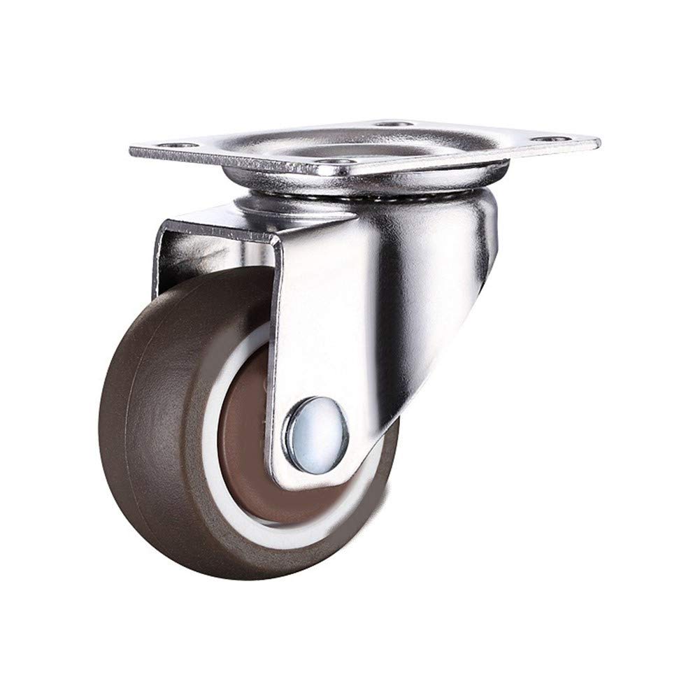 YIJIAN 4 Pezzi 2 Pollici TPE Ultra Silenzioso Cuscinetto Ruota in Gomma 160kg Freno Cabinet Mobili Ruote Freno Ruota con Vite (Color : C2 with Brake, Size : 2 inch)