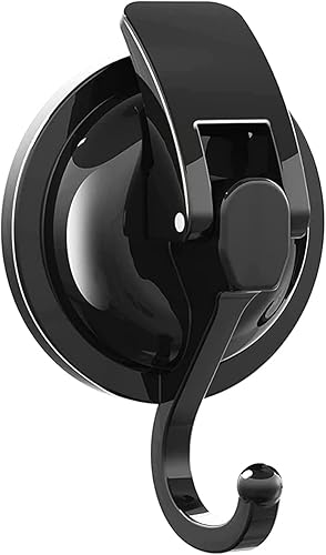 Ganchos de ventosa para ducha, ganchos de ducha al vacío resistentes para ducha interior, chapado en negro mate, súper succión para cocina, baño,