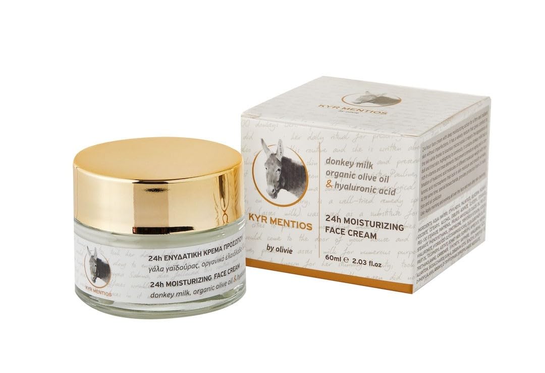 Set de regalo con crema hidratante facial y jabón de leche de burra y suave toalla de algodón