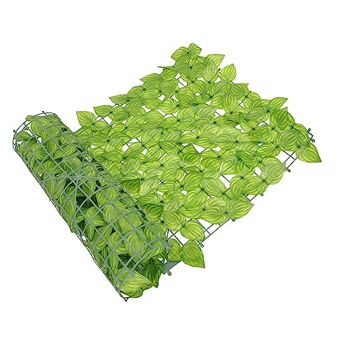 Yardenfun 1 Juego Pared de Hojas vívidas telón de Fondo de Hierba Verde Artificial Hojas Artificiales boj Falso Planta Decoración hogareña Valla de Hoja Verde Artificial el plastico Green