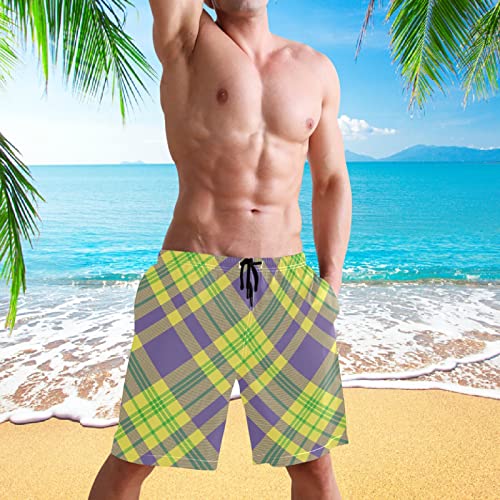 visesunny Mardi Gras Summer Men's Swim Trunks Quick Dry Bathing Suits Beach Holiday Party Swim Shorts4