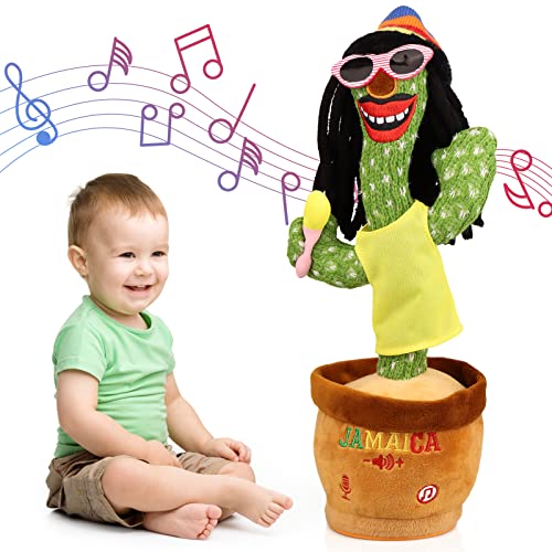 seOSTO Cactus Qui Danse, Cactus Chantant Cactus Qui Danse et Répète Cactus Parlant Dancing Cactus Peluche Cactus, Cactus Qui Repete Ce Qu on Dit Cover