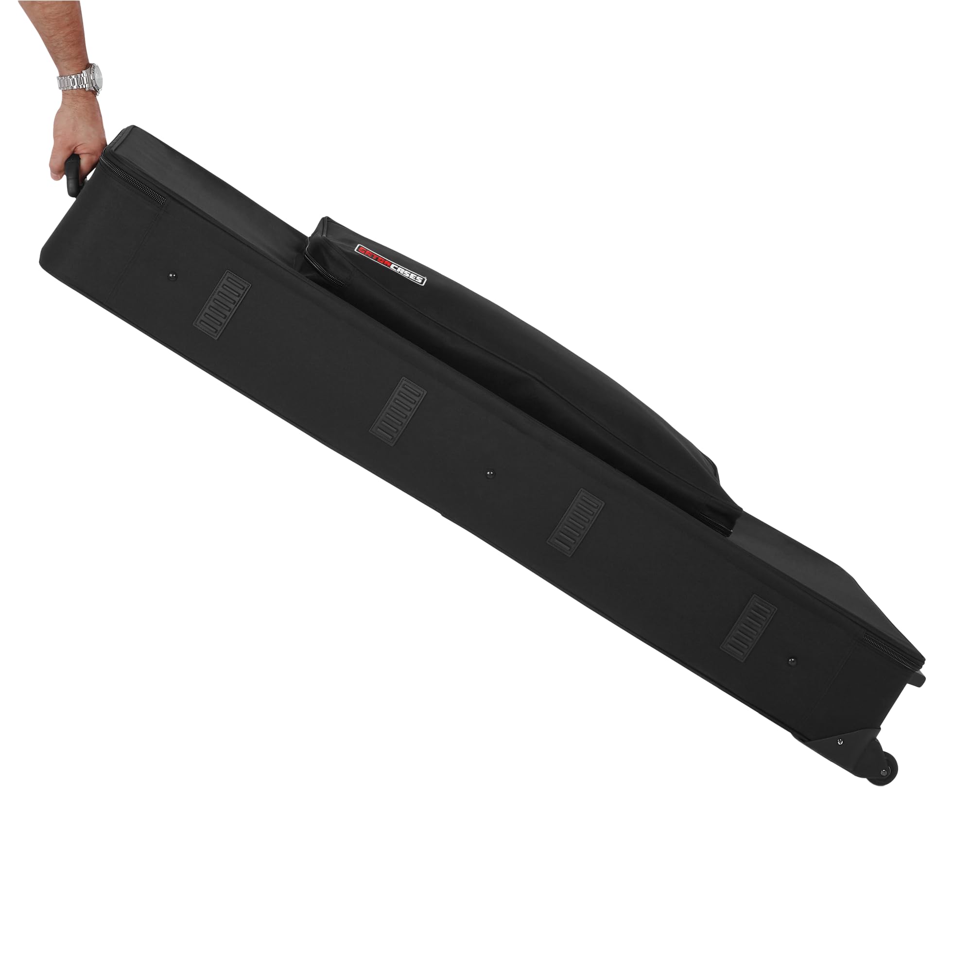 Gator Cases Estuche Ligero para Teclado con Mango Extraíble y Ruedas; Se Adapta a Teclados de 76 Notas (GK-76)