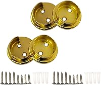 Vista 32 de QCAA Juego de soportes de barra de armario de latón macizo extra resistente, 1-1/2 pulgadas, con tornillos de acero inoxidable, blanco, 4 pares