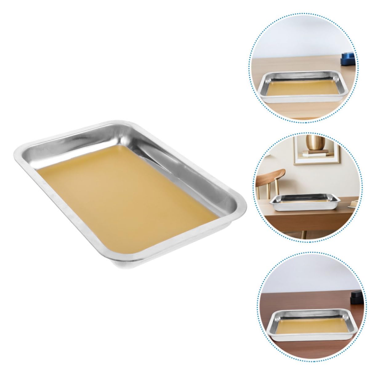 Toyvian 2pezzi Vassoio Per Disezione Acciaio Inossidabile Con Rivestimento Cera Strumenti Educativi Per Biologia e Anatomia Sicuri e Facili Da Pulire Per Laboratori e Scuole