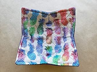 Rainbow Pineapple Microwave Bowl Cozy Tropical Hospitality Microwaveable Reversible Bowl Holder
