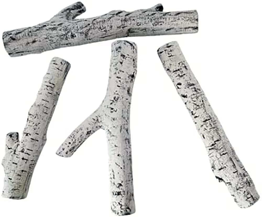 Birch Gas Fire Log Set – 4 Realistic, Highly Detailed Ceramic Logs – For Gas  Fires, Electric Fires And Fire Pits – Firebrand Direct : Amazon.co.uk: DIY  u0026 Tools