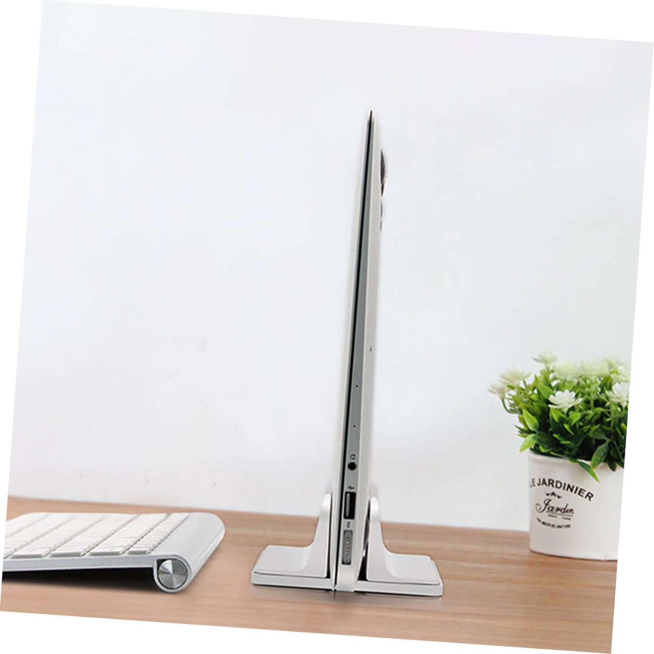 SHINEOFI Soporte Vertical para Laptop de Aleación de Aluminio Base para Ordenador Portátil Diseño Ergonómico y para Oficina y Estudio