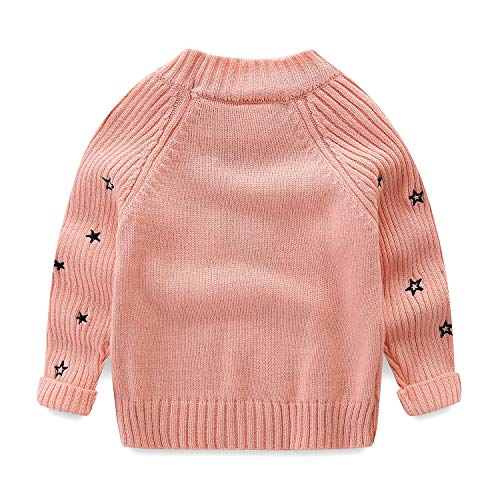 Mud Kingdom Girls Sweater Pullover Crew Neck Warm Embroidered Star Patterns Christmas Knitwear2