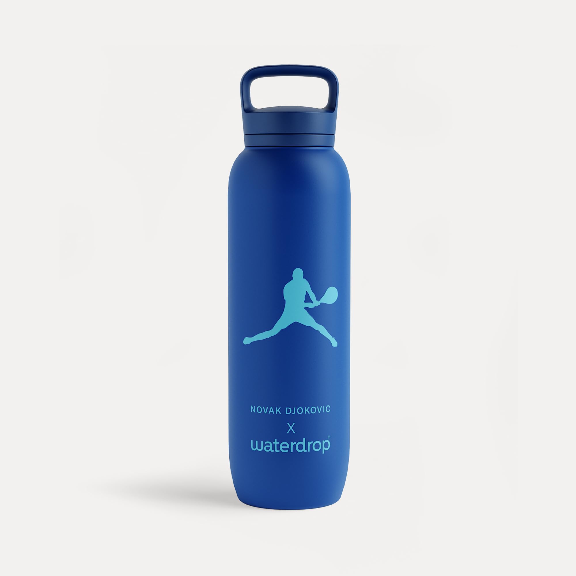 waterdrop MICRODRINK x Novak Djokovic – Alles-in-één thermosfles 1L, geïsoleerde roestvrijstalen drinkfles, houdt 24 uur koud – 12 uur warm, lekvrij & breukbestendig