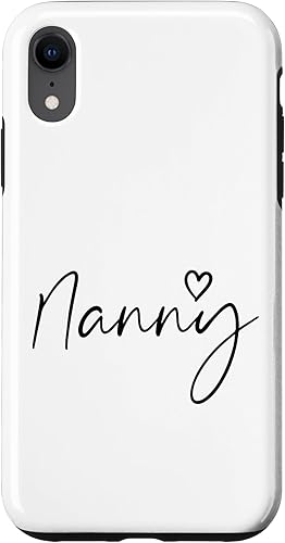 Nanny Heart for Women Grandma Christmas Mother's Day Case for iPhone XR
