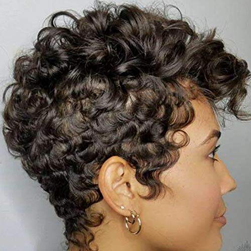 Parrucche Corte Ricce Ondulate, Parrucca Riccia