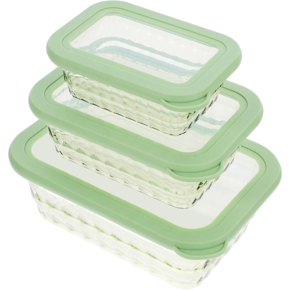 UDSKNV[KSL 3pcs Vegetable Organizing Boxes Food Storage Containers Preservation Holders for Salad Fruit Snacks Organizer