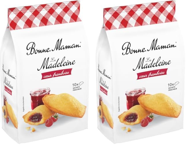 Bonne Maman Madeleines Coeur framboise, 300g (Lot de 2)