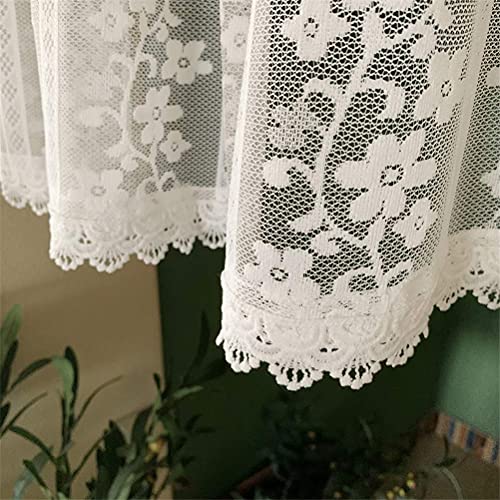 Cortina corta de encaje bordado de alta calidad para ventanas de cocina 6