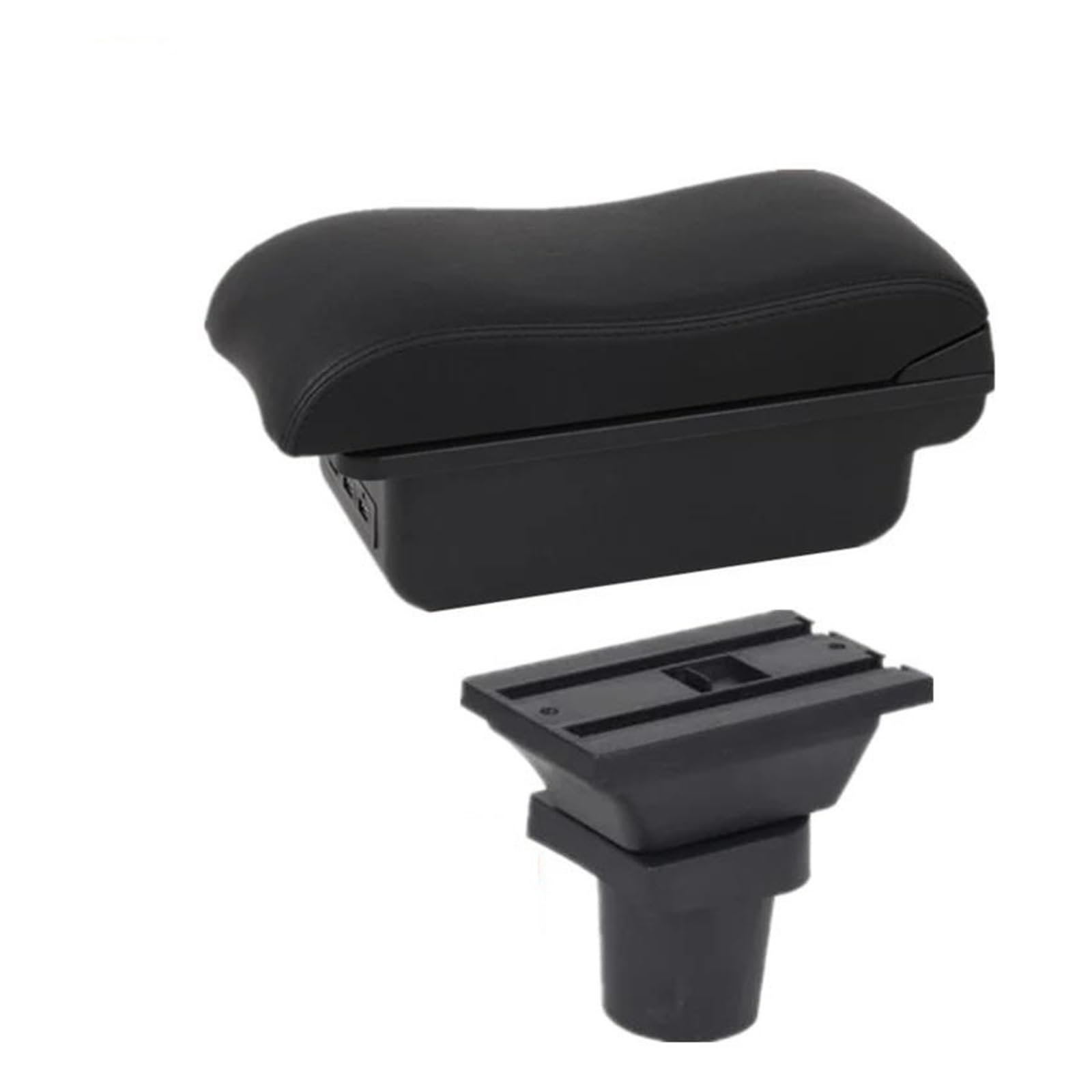 REOKIP For Toyota For Yaris For Vitz 5-door Hatchback 1998-2011 2005 2006 2007 2008 2009 2010 Car Armrest Box Central Storage Box Car Arm Rest Box(B2 black line 3USB)