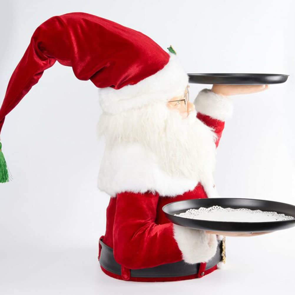 Dolcetti di Natale Con Pupazzo di Neve in Resina, Vassoio Porta Frutta, Piatti, Cibo e Snack per Feste in Casa, Vassoio per Babbo Natale