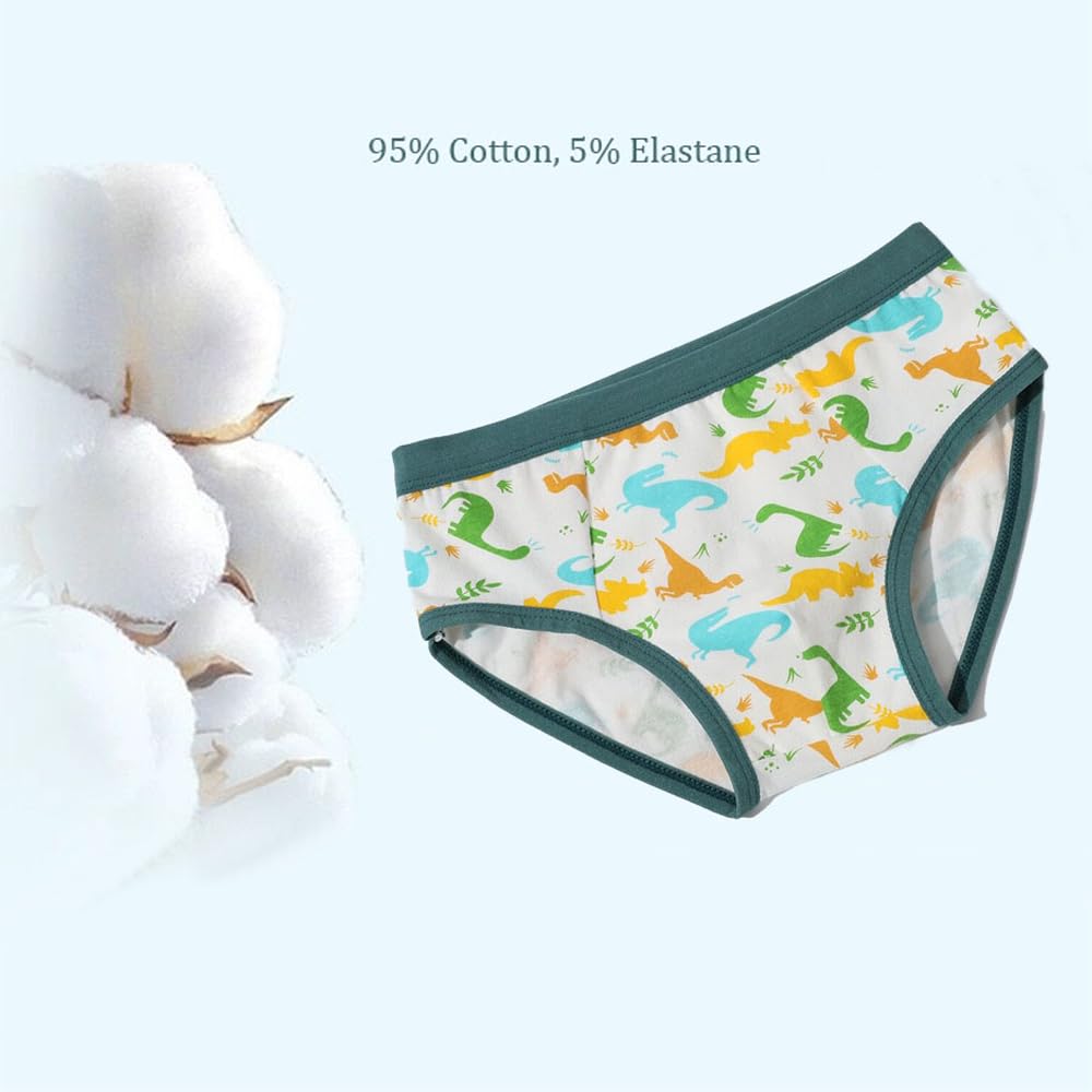 FedMois Pack de 8 Calzoncillos Slip para niño de Algodón 3-11 años
