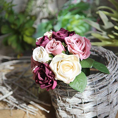 CQURE - Fiori artificiali in seta e plastica, 9