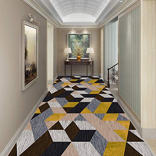 Tapis couloir moderne géométrique tapis de passage durable - 3