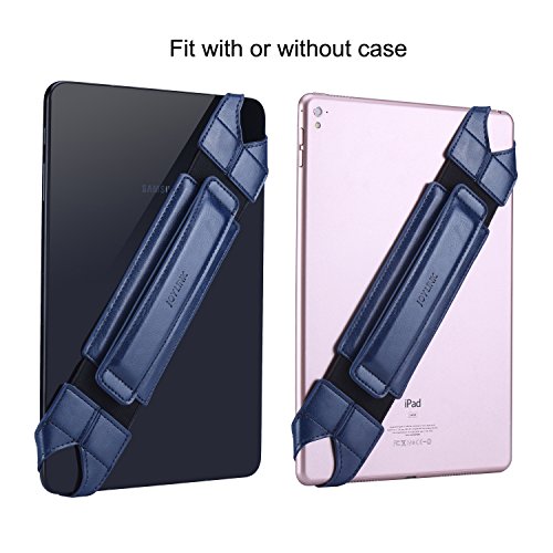 Joylink Hand Strap Holder Updated Version With Secure And 360°Swivel Leather Handle Grip Elastic Belt For All 10.1" Tablets (Ipad Air Pro Samsung Nexus), Navy Blue #TOP4