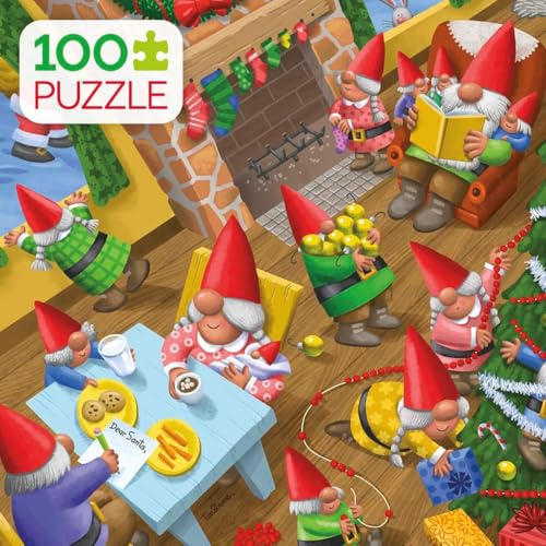 Ceaco - Puzzle de 100 piezas Holiday Christmas Time Gnomes para niños 5-6+ años miniatura 3